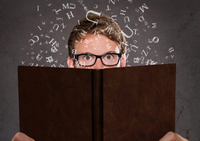 reading a book