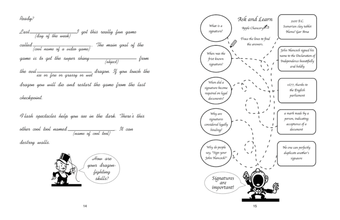 example of activity book