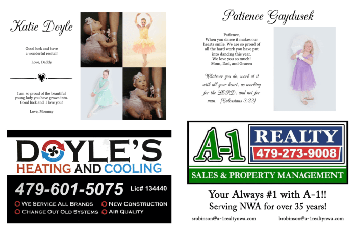 dance recital program sample