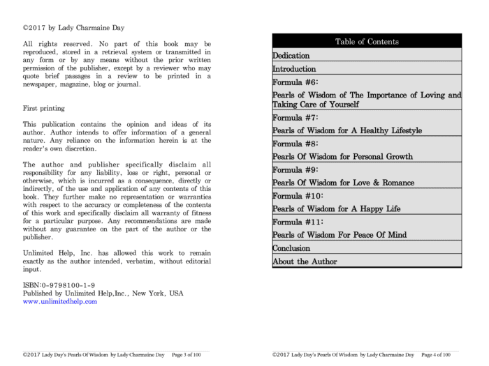 workbook contents