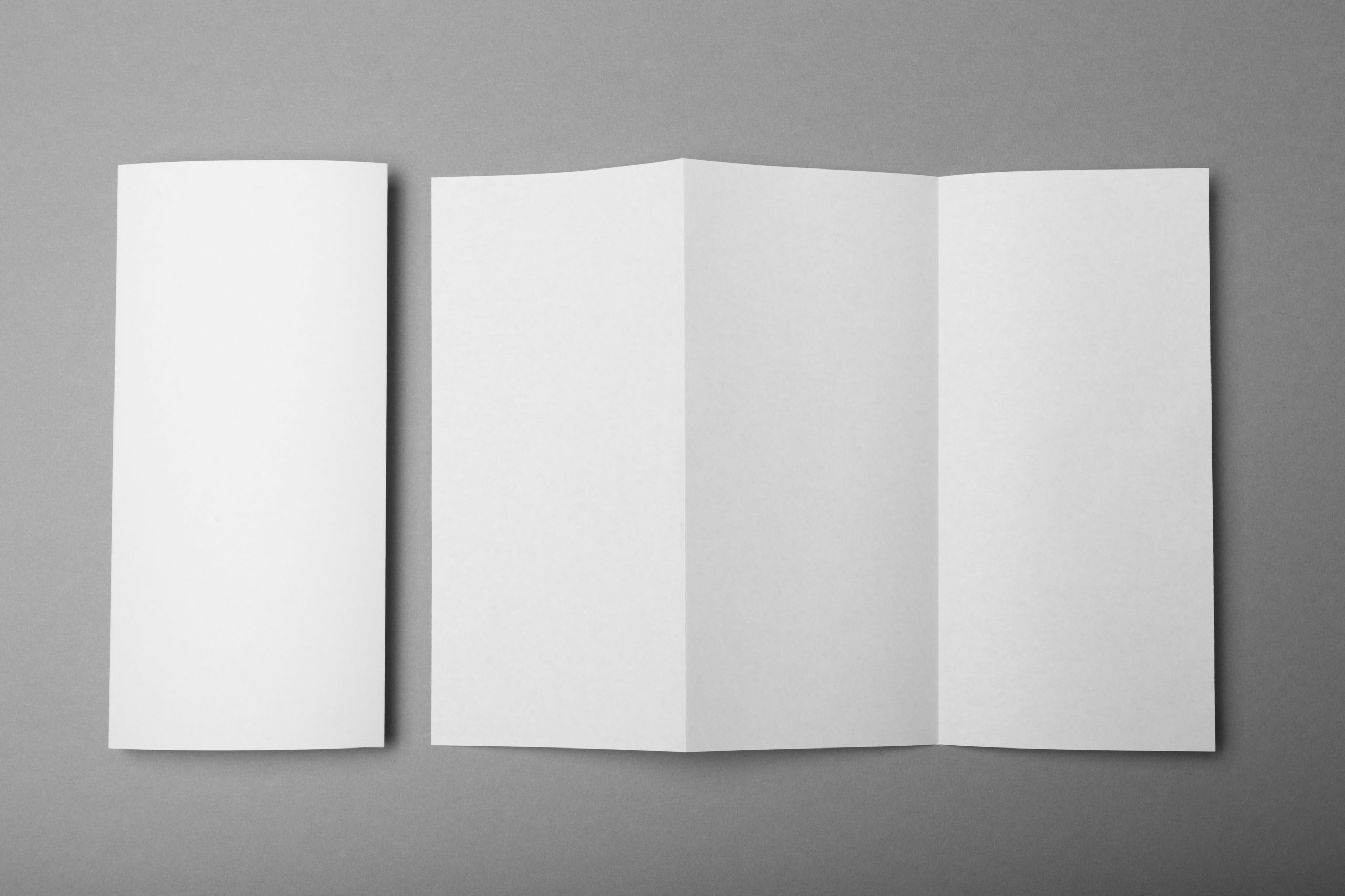 Trifold brochures and x fold brochures