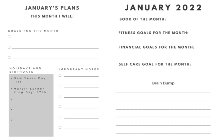 planner printing